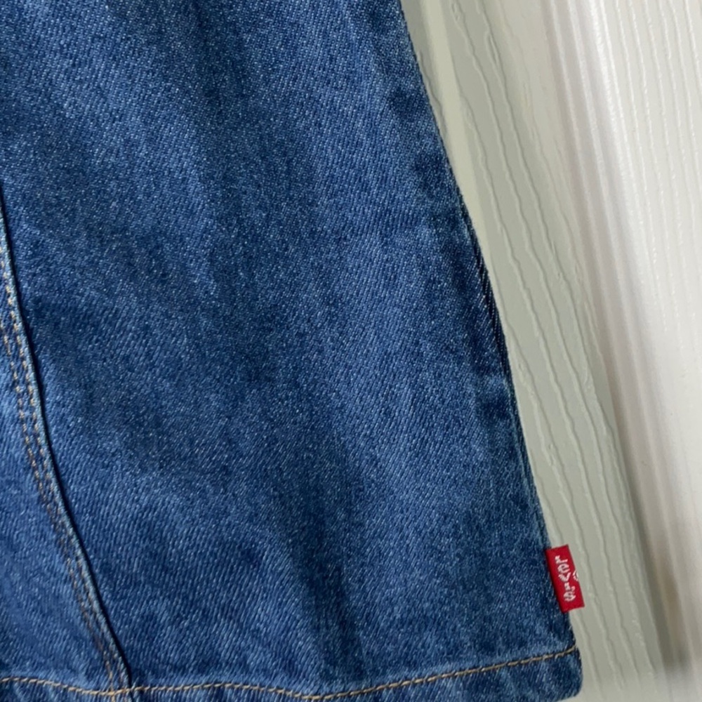 Levi’s Girls Short Sleeve Button Up Denim Dress Size L(6X) - Picture 6 of 9